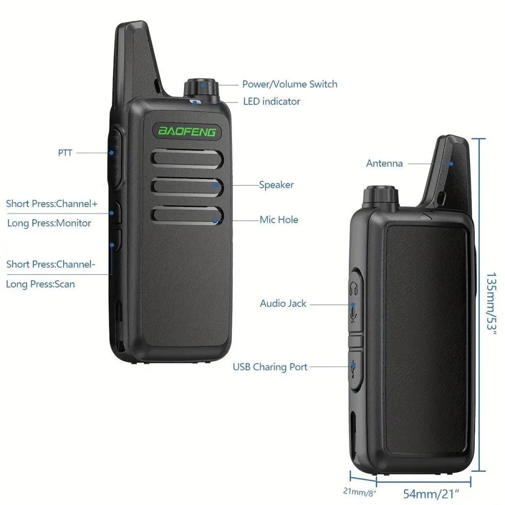 Talkie Walkie rechargeable Baofeng T20 - Unviers Talkie